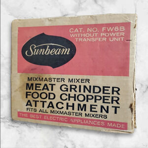 Sunbeam Mixmaster Meat Grinder FW6B & Power Transfer Unit PU10 Mixer Attachment